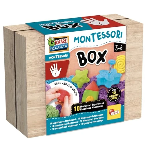 Lisciani - MONTESSORI BOX : Touch - Sensory Feeling Kit for Children From 3 Years - Textures Discovery - Stimulates the Sense of Touch - Sensory Awakening with Montessori Approach - Educational Game