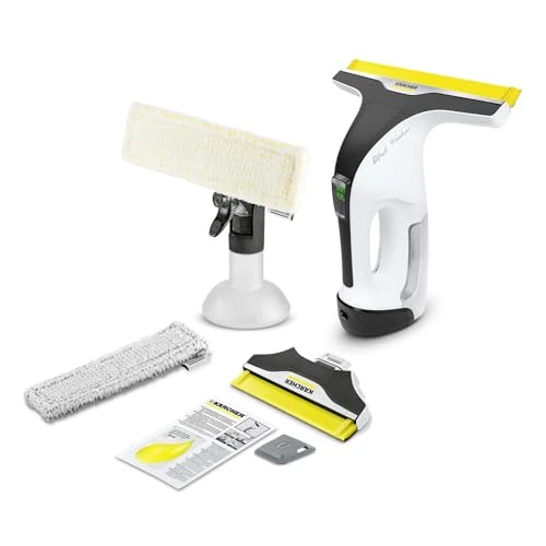 Limited-time offer: Kärcher WV 7 Signature Line Cordless Window Vacuum Cleaner, Battery Life: 100 Minutes, LED Charge Level Indicator, 2 Suction Nozzles, Spray Bottle with 2 Microfibre Covers, Dirt Scraper, 20 ml Window from 218.62 GBP to 218.62 GBP (save 0%)