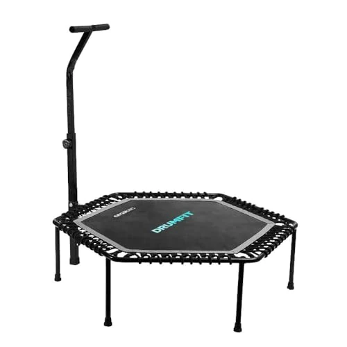 Offre limitee: Cecotec Trampoline Fitness Drumfit Jump 1270 Stable et Solide, Base à 7 Pieds, Tonifie Le Bas du Corps, Poignée en Mousse Antidérapante, Maximum 100 kg, Dimensions 92 x 85 x 92 cm de 79.90 EUR a 53.90 EUR (economie 33%)