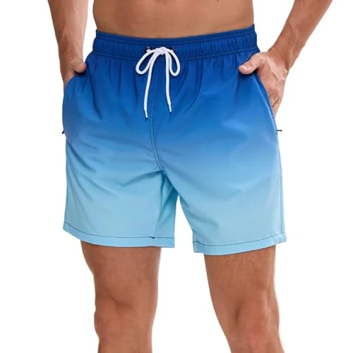 Tijdelijke aanbieding: Vorvowry Zwembroek voor heren, sneldrogend, waterdicht, boxershorts met zomertas, herenshorts, kleur smoker om te zwemmen, hardlopen, fitness, Bovenkant donkerblauw, M van 19.99 € naar 19.99 € (0.00% korting)