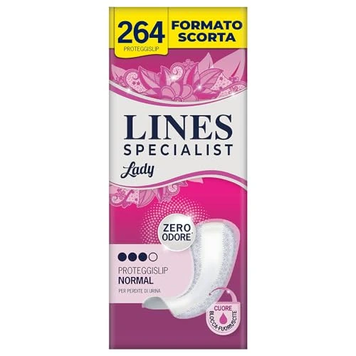 Lines Specialist Lady Normal Lay Incontinence Incontinence Slip Protector Ultra Thin and Zero Odor Stock Size 12 Packs of 22 Units