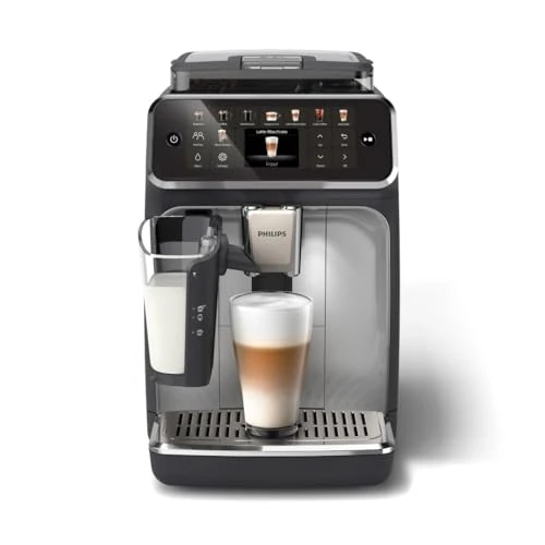 Offre limitee: Philips Expresso broyeur Série 5500 – 20 Boissons Chaudes et Glacées, Carafe LatteGo facile à nettoyer, SilentBrew, QuickStart, Machine à café à grain Noir/Argent (EP5546/70) de 849.99 EUR a 849.99 EUR (economie 0%)