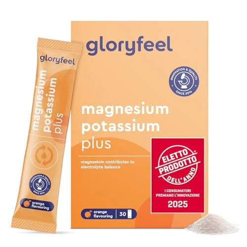Magnesium and Potassium + Vitamins – 30 Sachets – Mineral Salts for Sports – Electrolyte Balance, Energy, Muscle Function, Reduces Tiredness* – Vitamin C, B12, B1 and B2 – Orange Flavor