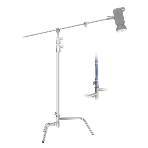 Offerta a tempo: Neewer Supporto a C resistente in acciaio inossidabile da 3,2 m con braccio a braccio, base di installazione rapida, asta centrale più spessa, carico massimo 20 kg, supporto per luce fotografica con - 14% da 221.99 € a 191.07 €