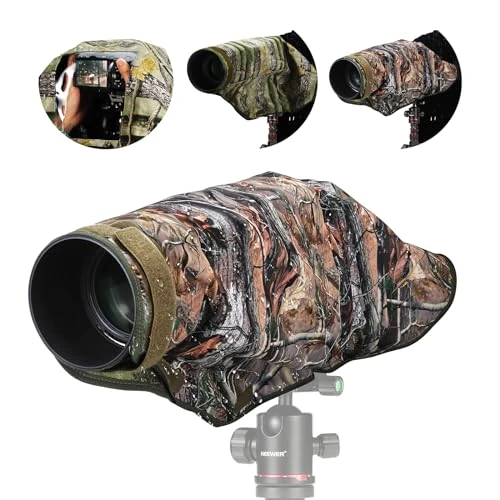 Offerta a tempo: NEEWER Copertura antipioggia per fotocamera, XL, grande impermeabile, per fotocamera Canon Sony Nikon Fujifilm DSLR e obiettivi fino a 800 mm, mimetico su entrambi i lati, in nylon Tarn PB019 - 0.00% da 58.99 € a 58.99 €