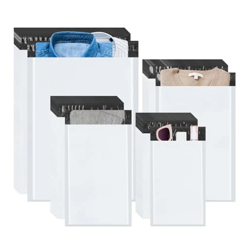 Offre limitée : AiQInu Enveloppe Plastique Expedition, Emballage Colis à Forte Adhérence, imperméables et résistants à la déchirure. Pochette Colis pour vêtements, livres et accessoires (4 tailles) de 11.99 EUR à 11.39 EUR (remise 5%)