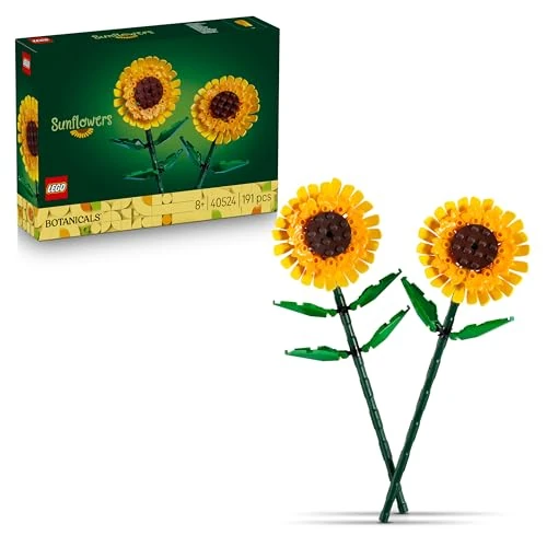 LEGO Botanicals Sonnenblumen - Set mit Kunstblumen für Kinder ab 8 Jahren - Kinderzimmer-Deko oder Blumenstrauß - Geschenk für Jugendliche, Mädchen und Jungen - Botanik Kollektion 40524