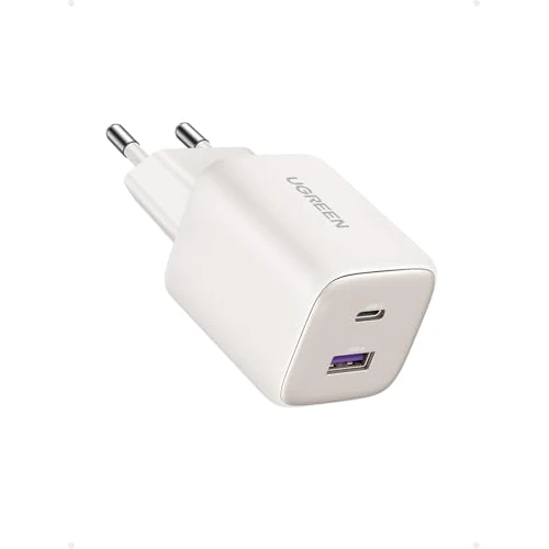 Offerta a tempo: UGREEN Nexode 35W Caricatore USB C GaN Caricabatterie 2 Porte Compatibile con Galaxy S26 S25 S24 S23 S22 Pixel 10 9 8 7 6 6a iPhone 17 Pro Max Air 16 Plus 15 14 13 iPad Pro MacBook Air Neo（Bianco） - 28% da 25.99 € a 18.76 €
