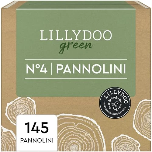 LILLYDOO Green Environmentally Friendly Nappies, Size 4 (9-14 kg), Half Month Box (145 Nappies) (FSC Mix)