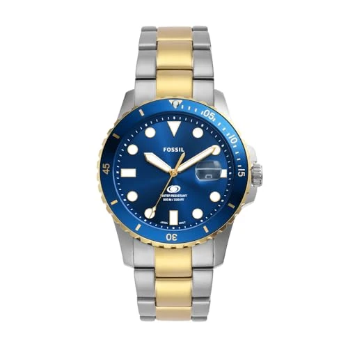 Offre limitee: Fossil Montre pour homme Blue Dive Trois Aiguilles Date, en acier inoxydable, FS6034 de 179.00 EUR a 115.00 EUR (economie 36%)