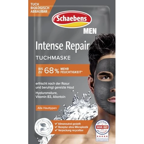 Offerta a tempo: Schaebens Maschera da uomo Intense Repair più umidità per tutti i tipi di pelle. - 35% da 3.05 € a 1.99 €