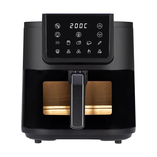 ARDES - ARFRYA08LV Friggitrice Ad Aria 8 Litri Extra Profonda FRIGGISANA INFINITY - Tecnologia Rapid Air Fryer - Display Touch, Finestra e Luce Interna