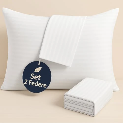 Set van 2 kussenslopen voor bed, 52 x 82 cm, met verborgen ritssluiting, zacht, ademend en wasbaar, van hoogwaardige microvezel