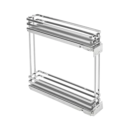 Limited offer: GTV - Movixpro Kitchen Organiser, Cargo Equipment, Extendable Shelving System, External Width 150 mm, 2 Shelves, Without Rails, Anthracite from 62.11 EUR to 62.11 EUR (save 0%)