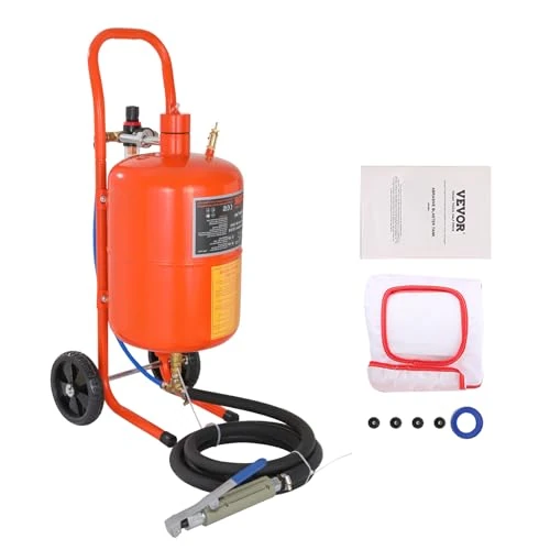 Limited-time offer: VEVOR 5 Gallon Sand Blaster, 60-110 PSI High Pressure Sandblaster, Portable Abrasive Blasting Tank, Air Sand Blasting Kit with 4 Ceramic Nozzles and Oil-Water Separator for Paint, Stain, Rust Removal from $119.90 to $119.90 (save 0.00%