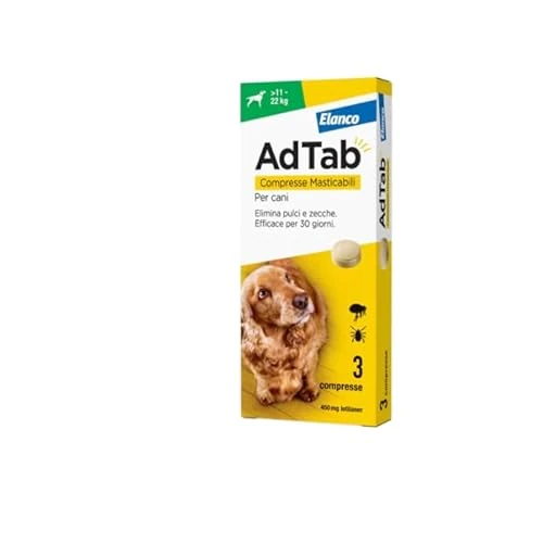 Oferta ograniczona: AdTab Tabletki do żucia dla psów 11-22 kg - 3 tabletki z 116.15 EUR na 116.15 EUR (znizka 0%)