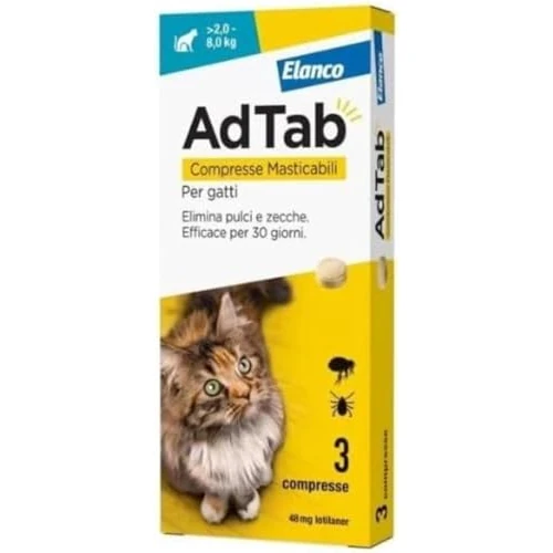 AdTab Chewable Tablets for Cats >2-8 kg - 3 Tablets