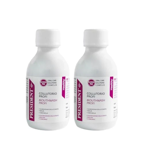 Offerta a tempo: President KIT 2 COLLUTORIO PROFI con Clorexidina 0.20%, Contrasta la Formazione di Placca, Carie e Gengiviti, Ideale dopo Interventi Chirurgici, Azione Intensiva, Senza Alcool - 2x200ml - 37% da 17.21 € a 10.90 €