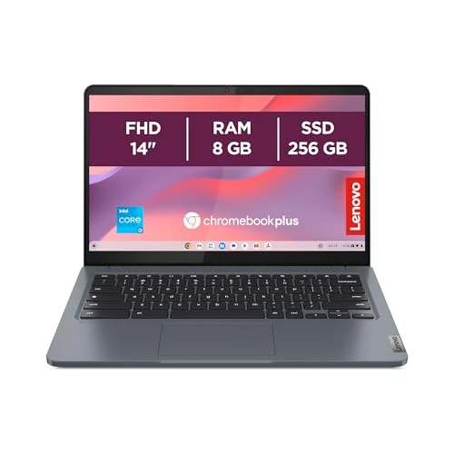 Lenovo IdeaPad Slim 3 Ordinateur Portable Chromebook Plus 14" FHD (1920 x 1080), Intel Core i3-N305, 8 Go de RAM, SSD 256 Go, WiFi 6, ChromeOS (Compatible avec Google App, Microsoft 365, Adobe)