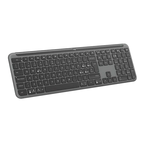 Offerta a tempo: Logitech Signature Slim K950, tastiera wireless, design elegante, switch tra dispositivi, digitazione silenziosa, Bluetooth, Windows, Mac, Chrome, Layout Italiano QWERTY, Grafite - 20% da 94.99 € a 75.99 €