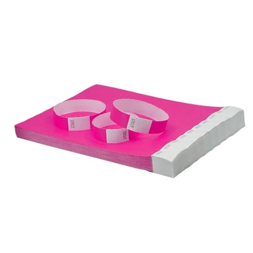 Oferta limitowana: 500 neonowych różowych, odpornych na rozdarcia bransoletki papierowe Tyvek® z 87.67 zł na 87.67 zł (oszczędź 0.00%)