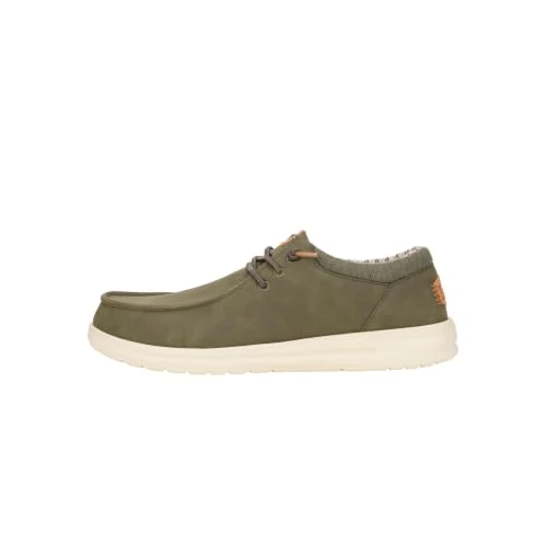 Limited-time offer: HEYDUDE Men's Paul Classic Slip On Loafer, Olive Size 10 | Nubuck Shoe with Elastic Laces and Slip Resistant Outsole from $47.84 to $44.79 (save 6.38%)