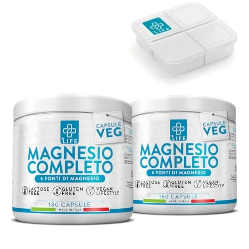 Begrenztes Angebot: Magnesium Komplex Hochdosiert 400 mg – 360 Kapseln – 6-fach Magnesium aus organischen Verbindungen: Bisglycinat, Citrat, Pidolatat, Gluconat, Carbonat, Oxid – Vegan, Ohne Gluten & Laktose – PiùLife von 30.20 EUR auf 30.20 EUR (Rabatt 0%)