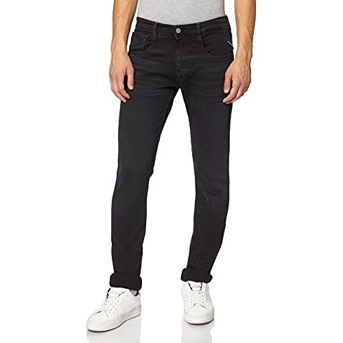 Offerta a tempo: Replay Jeans da Uomo Slim Fit Anbass Hyperflex Dust, 098 Nero, 30W x 30L - 0.00% da 99.90 € a 99.90 €