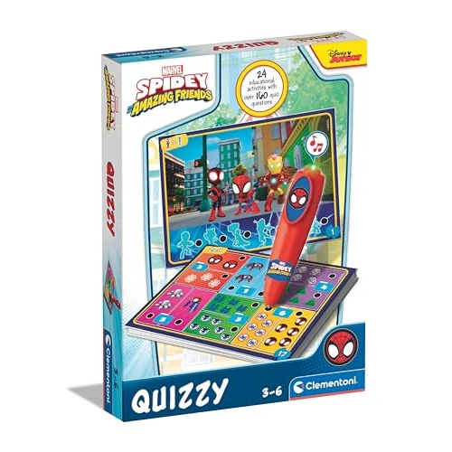 Clementoni Educational Games - Electronic Pen Basic Marvel Spidey, Quiz Game For Kids With Electronic Pen, Learning Toys 3 Years, Multilingual, Batteries Included, Made In Italy, 16805