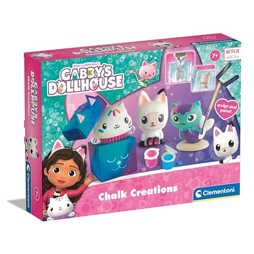 Offerta a tempo: Clementoni - Gabby's Dollhouse Chalk Creations, Kit Sculture in Gesso per Bambini 7+ Anni, attività di Modellazione e Pittura, Made in Italy, 18798 - 0.00% da 24.82 € a 24.82 €