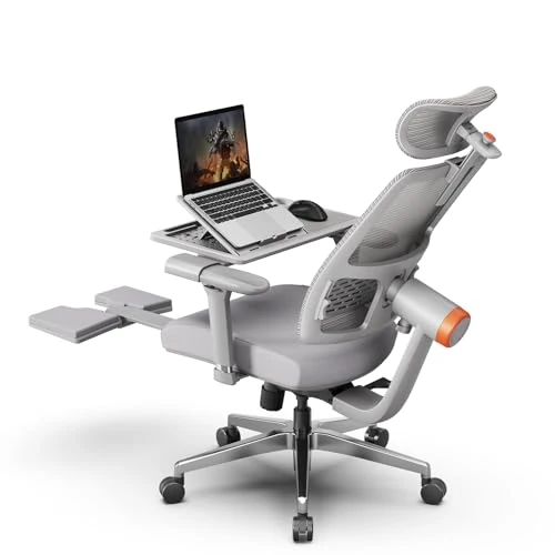 Offerta a tempo: Newtral MAGICH-PRO Sedia Ufficio Ergonomica con Poggiapiedi, Sedia Scrivania Poltrona Bracciolo Poggiatesta Regolabile, Ergonomic Office Chair (MAGICH-PRO con Tavola staccabile, Grigio) - 0.00% da 333.00 € a 333.00 €