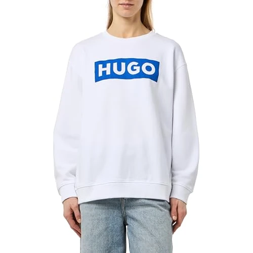 Limited-time offer: HUGO Women's Classic Crew_B Jersey, White100, from 89.00 GBP to 65.99 GBP (save 26%)