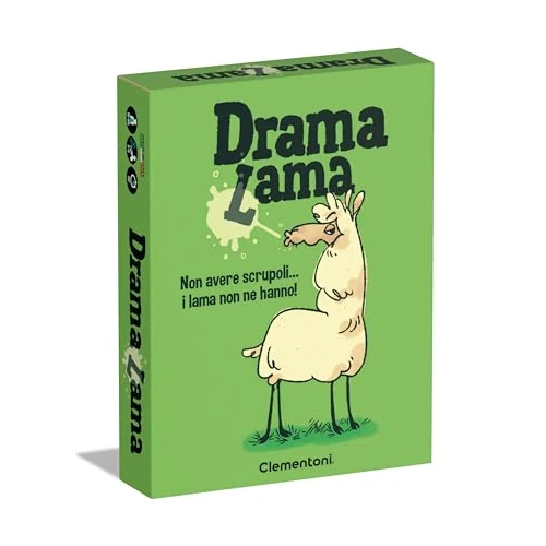 Clementoni - Drama Lama - Playing Cards for Adults and Children, Board Game 10-99 Years, Fun for Families, 2-6 Players, Society Game Between Friends, Made in Italy, Made in Italy, 16815