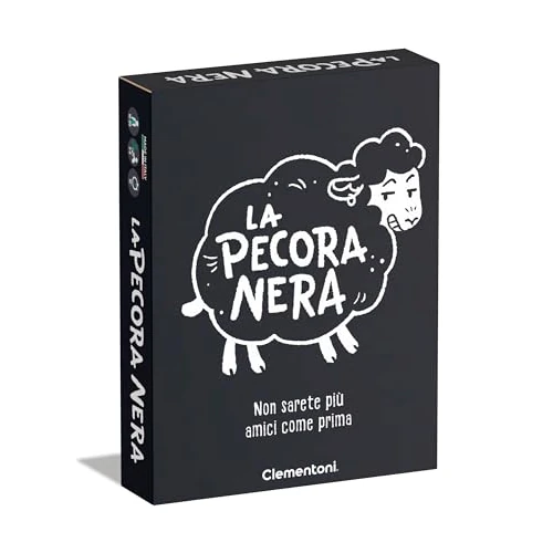 Clementoni Karty do gry dla dorosłych - Czarna owca, gra planszowa 16-99 lat, 3-8 graczy, zabawne gry towarzyskie między przyjaciółmi, wyprodukowano we Włoszech, 16816