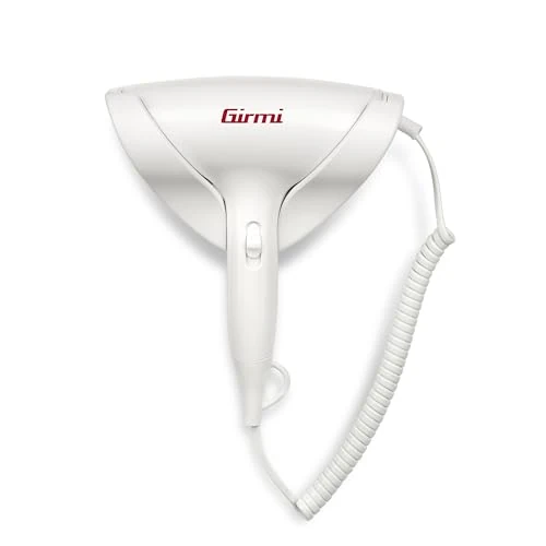 Offerta a tempo: Girmi PH03 Asciugacapelli da parete,1700 W, 2 velocità e 2 temperature, Montaggio a muro, Termostato anti surriscaldamento, Bianco - 43% da 39.90 € a 22.90 €
