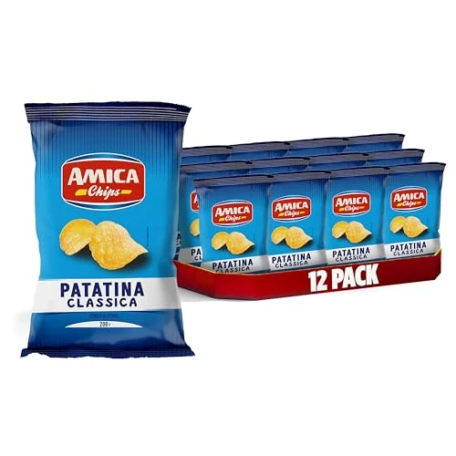 Offerta a tempo: AMICA Chips | La Patatina Classica Originale, Snack Senza Glutine, Con Olio di Semi di Girasole, 12 pezzi x 200 gr - 21% da 32.99 € a 26.10 €