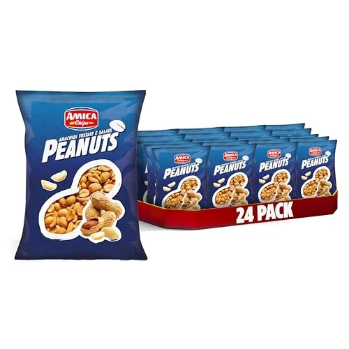 Offerta a tempo: AMICA Chips | Arachidi Tostate e Salate, Snack Salato Classico, Ideale per Aperitivo, Con Olio di Semi di Girasole, 24 Pezzi x 250 gr - 0% da 29.23 € a 29.23 €