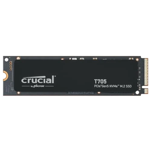 Limited offer: Crucial T705 PCIe Gen5 NVMe 1TB SSD, Up to 13,600MB/s, TLC NAND, Intel & Ryzen Compatible, for Hardcore Gaming & High-Speed Storage, Solid State Drive, Includes 1Mo Adobe CC – CT1000T705SSD3 from 159.99 EUR to 159.99 EUR (save 0%)