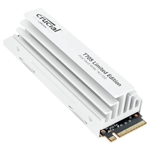 Oferta ograniczona: Crucial T705 2 TB SSD PCIe Gen5 NVMe M.2 Limited Edition wewnętrzny dysk SSD do gier z białym radiatorem premium, do 14 500 MB/s, kompatybilny wstecznie z PCIe 4.0, dysk półprzewodnikowy z 1032.52 EUR na 1032.52 EUR (znizka 0%)