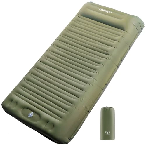 Limited-time offer: Origem Self Inflating Sleeping Pad for Camping, 5.5 Inch Ultra-Thick Camping Mat with Built-in Pump, Outdoor Ultralight Sleepinging Mat for Camping Tent, Backpacking, Hiking and Traveling(Green) from $49.99 to $49.99 (save 0.00%)