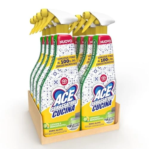 Offerta a tempo: ACE - Spray Sgrassatore Cucina - 8 Pezzi x 600ml — 38% da 23,12 € a 14,36 €