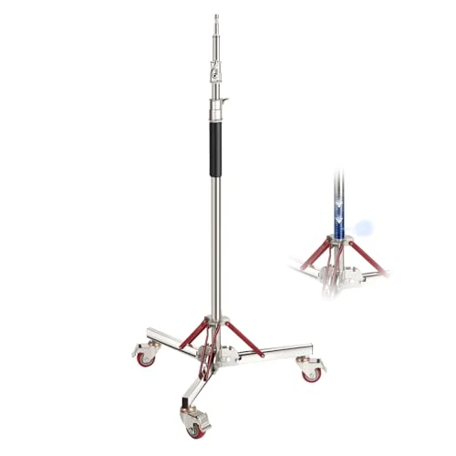 Limited-time offer: Neewer 10ft Heavy Duty Air Cushioned Light Stand with Casters, Adjustable Tripod Stand, Stainless Steel Photography Wheeled Stand for Studio Flash Softbox Monolight Reflector, SC305AW from 156.99 £ to 156.99 £ (save 0.00%)