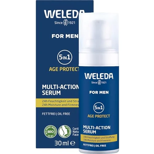 Tijdelijke aanbieding: WELEDA Bio FOR MEN 5in1 Multi Action Serum - Natuurlijke cosmetica Anti Aging Mannen Gezichtsverzorging Concentraat vermindert rimpels en verstevigt de huid. Heren gezichtsserum met aloë vera & van 7.32 EUR naar 5.25 EUR (korting 28%)