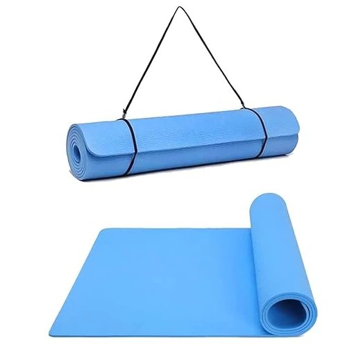 Offerta a tempo: G5 HT SPORT Tappetino Per Yoga con maniglia di trasporto In Eva | 160x50Cm | Spessore 0.8 Cm | Tappeto Ginnastica Materassino fitness (AZZURRO) - 35% da 19.90 € a 12.90 €