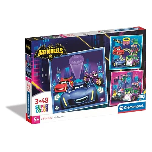 Zeitlich begrenztes Angebot: Clementoni Batwheels Puzzle 3 x 48 Teile - Auto Puzzle 32 x 22 cm für Kinder ab 5 Jahre - buntes Kinderpuzzle mit besonderer Leuchtkraft & Farbintensität 25307 von 9.99 € auf 9.99 € (0.00% Rabatt)