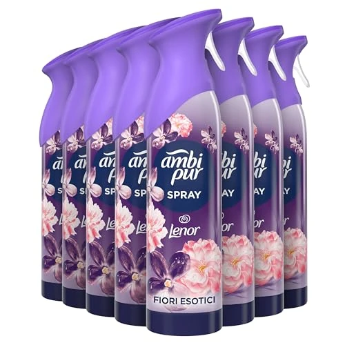 Oferta limitada: Ambipur Flor Exótica Ambientador En Spray 185ml x 8, Con Una Fragancia El Doble De Duradera Que Elimina Olores Y Deja Un Aroma Fresco Y Ligero de 27.99 € a 27.99 € (ahorro 0.00%)