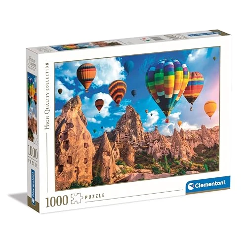 Clementoni Balloons in Cappadocia Puzzle 1000 Teile Erwachsene - Heißluftballon Puzzle Erwachsene in 70 x 50 cm - Puzzle Erwachsene anspruchsvoll von Clementoni 39825