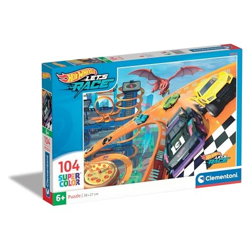 Zeitlich begrenztes Angebot: Clementoni Hot Wheels Kinder Puzzle 104 Teile - Hot Wheels Puzzle 37,9 x 26,9 cm cm für Kinder ab 6 Jahre - Geschicklichkeitsspiel von Clementoni 25760 von 9.99 € auf 8.93 € (11% Rabatt)