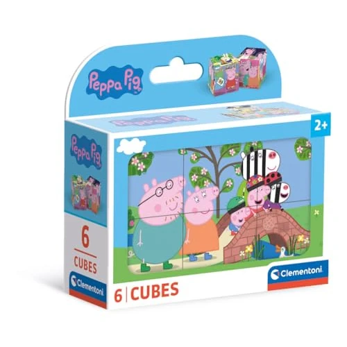 Offerta a tempo: Clementoni Peppa Pig-6 Pezzi Bambini 2 Anni, Cartoni Animati, Puzzle Cubi, Made In Italy, Multicolore, 40659 - 25% da 7.90 € a 5.90 €