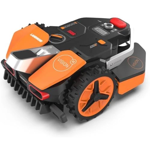 WORX Landroid Vision M800 Robotic Lawnmower WR208E.1 for Gardens up to 800 m² - Intelligent Robotic Lawnmower without Boundary Cable - WiFi & Bluetooth - Active Obstacle Avoidance with AI Technology -